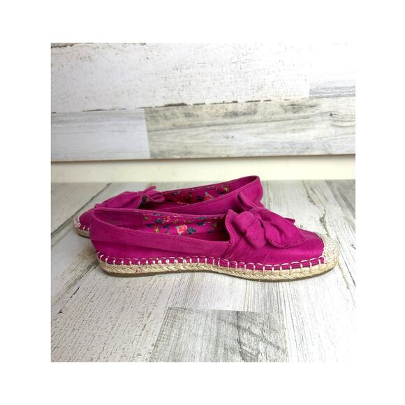Bandolino Women’s 8 Pink Suede Bow Espadrille Flat Loafer Slip-On Shoes NEW - Picture 6 of 9